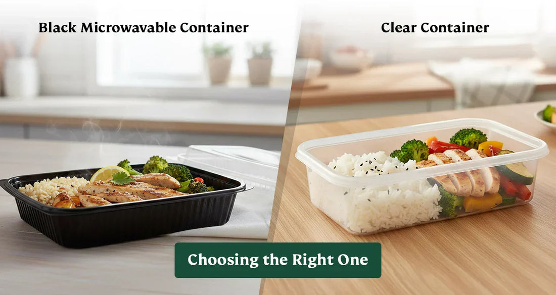black microwavable containers