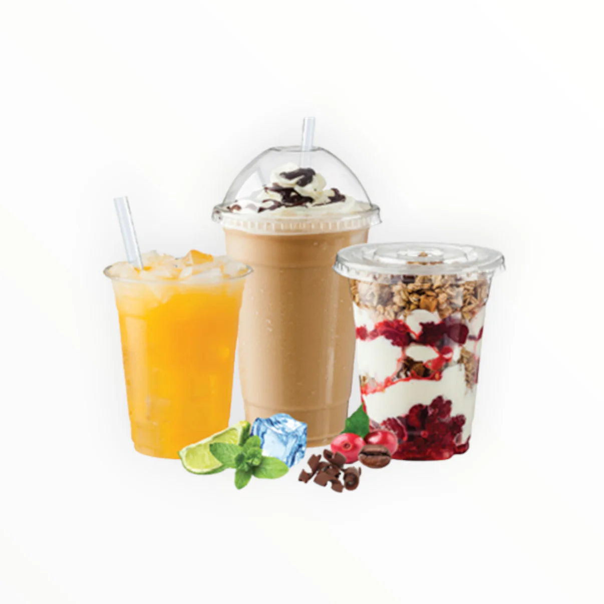 10oz Clear Plastic Smoothie Cups