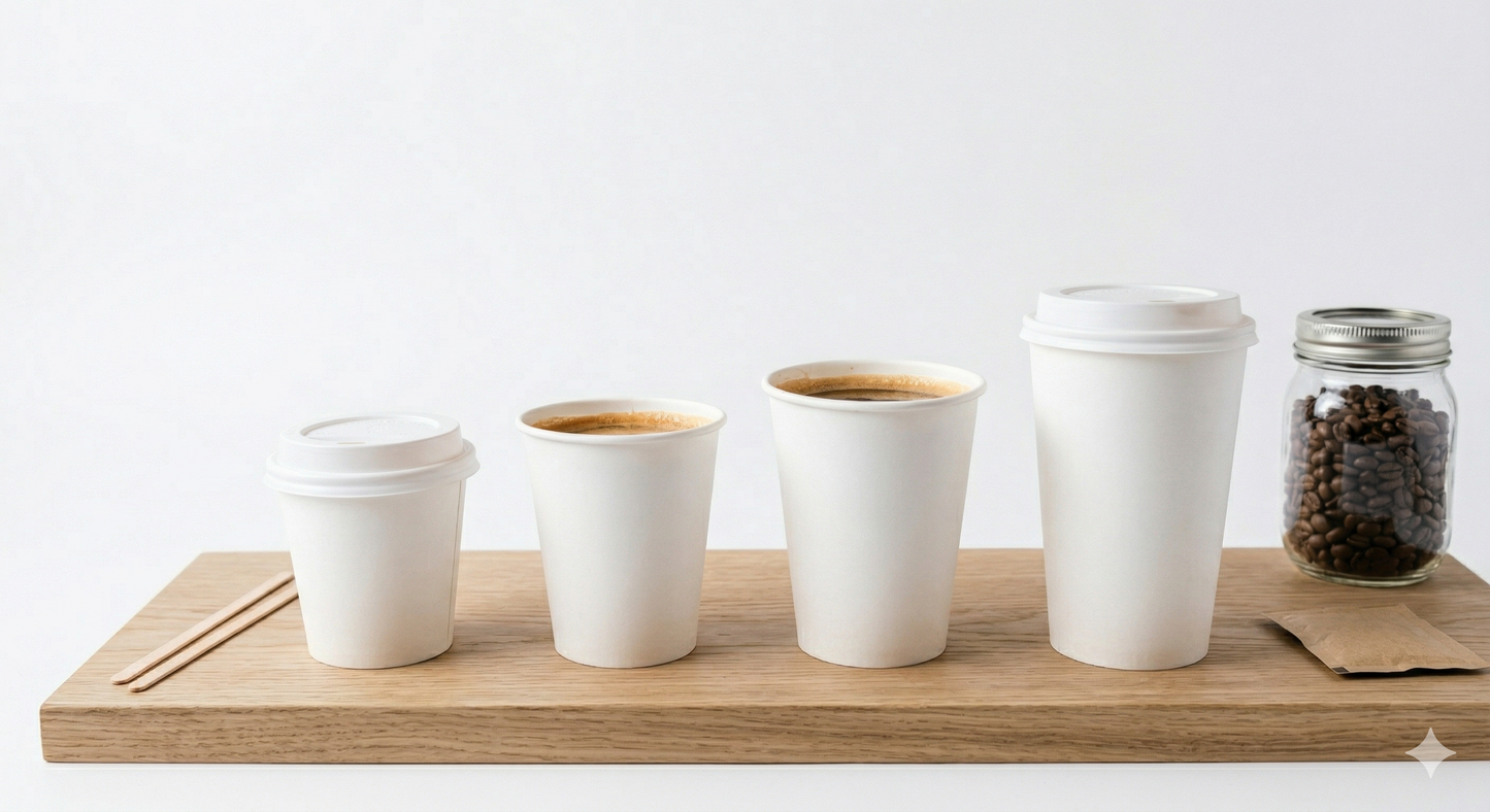 Single Wall White Paper Cups (4 Sizes) FreshPack Solutions Ltd