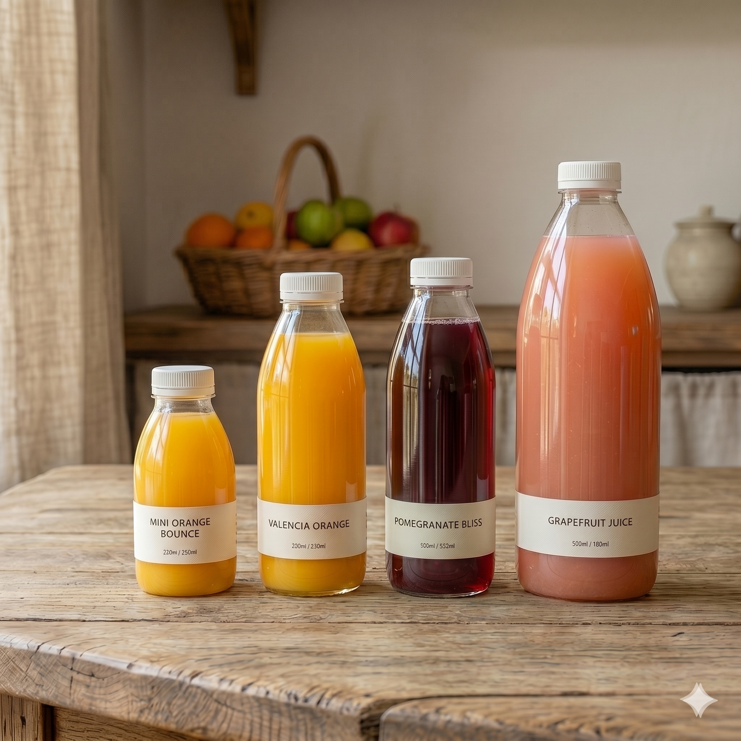 250ml Clear Plastic Bottles with Caps
