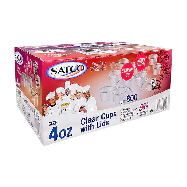 Satco Round Sauce pots with Lids(2 Sizes) FreshPack Solutions Ltd