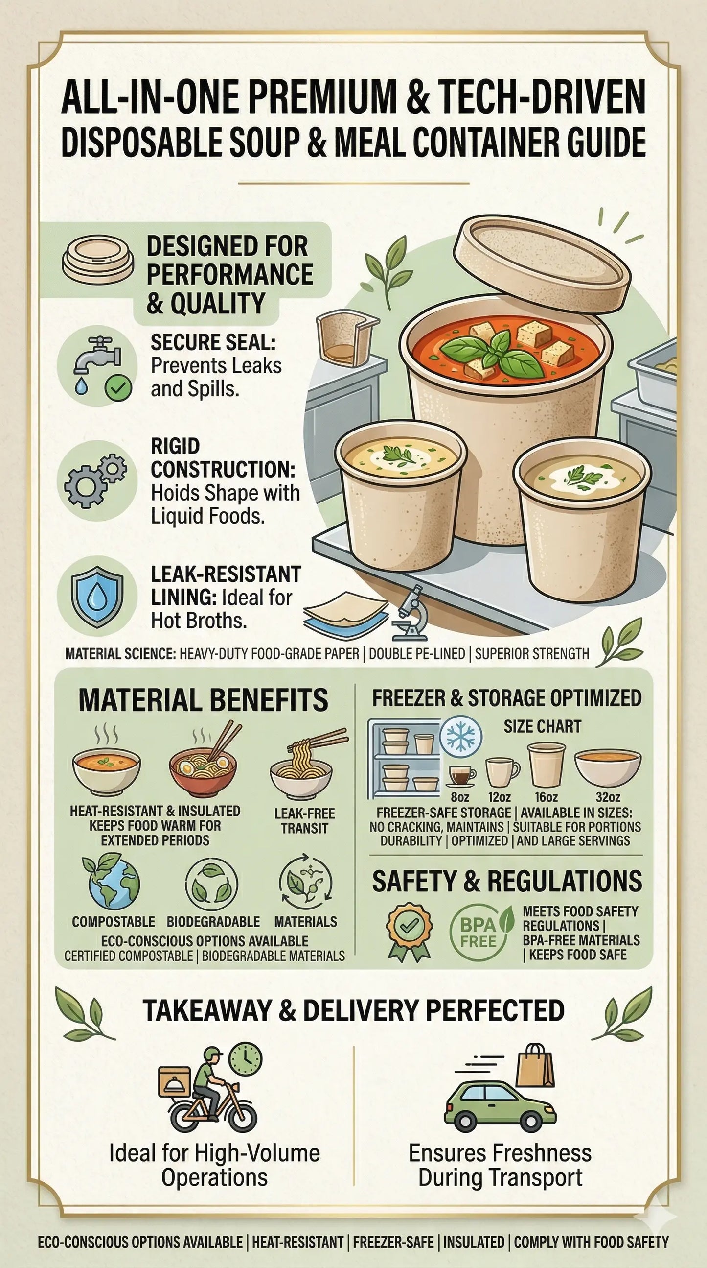 26/32oz White Paper Soup Container Lids FreshPack Solutions Ltd