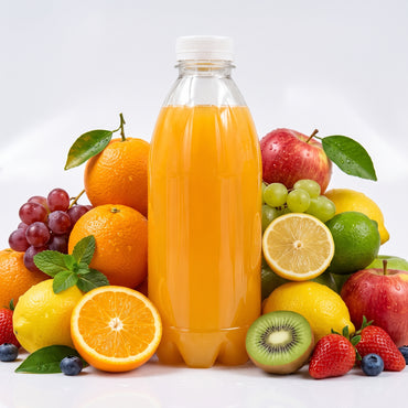 1 Litre Clear PET Juice Bottles with Caps FreshPack Solutions Ltd
