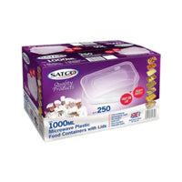 Satco Rectangular Microwavable Container with Lids(4 Sizes) FreshPack Solutions Ltd