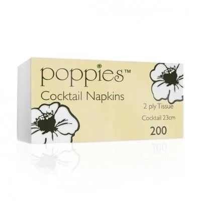 Poppies 24x24 2ply White Napkin FreshPack Solutions Ltd