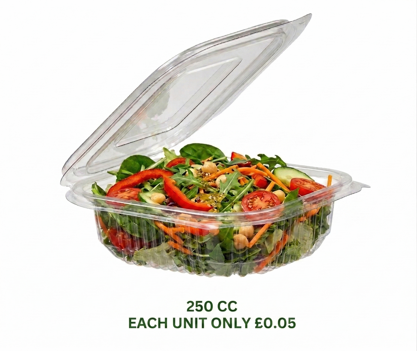 Square Hinged Container( 4 Sizes) FreshPack Solutions Ltd
