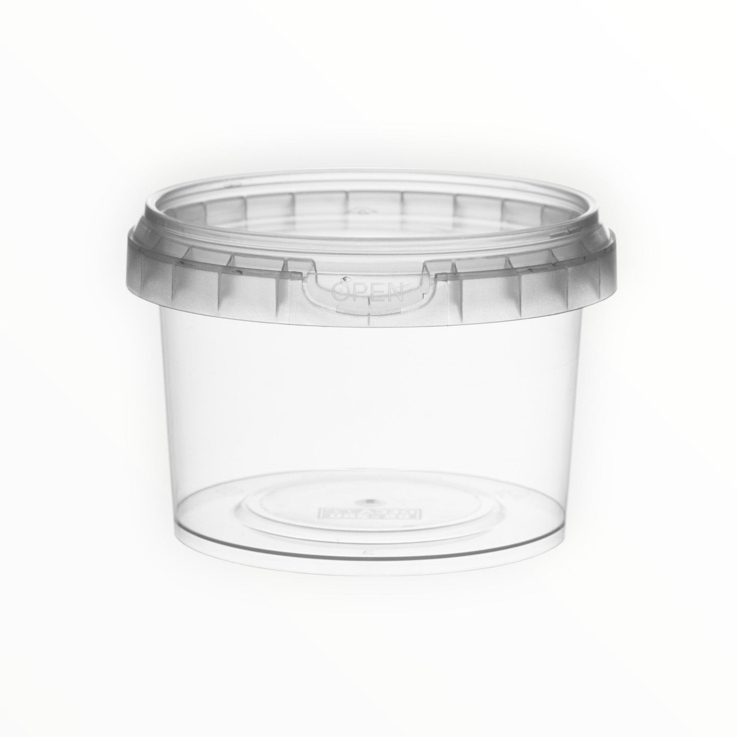 Tamper-Proof Clear Round Containers & Lids( 2 Sizes) FreshPack Solutions Ltd