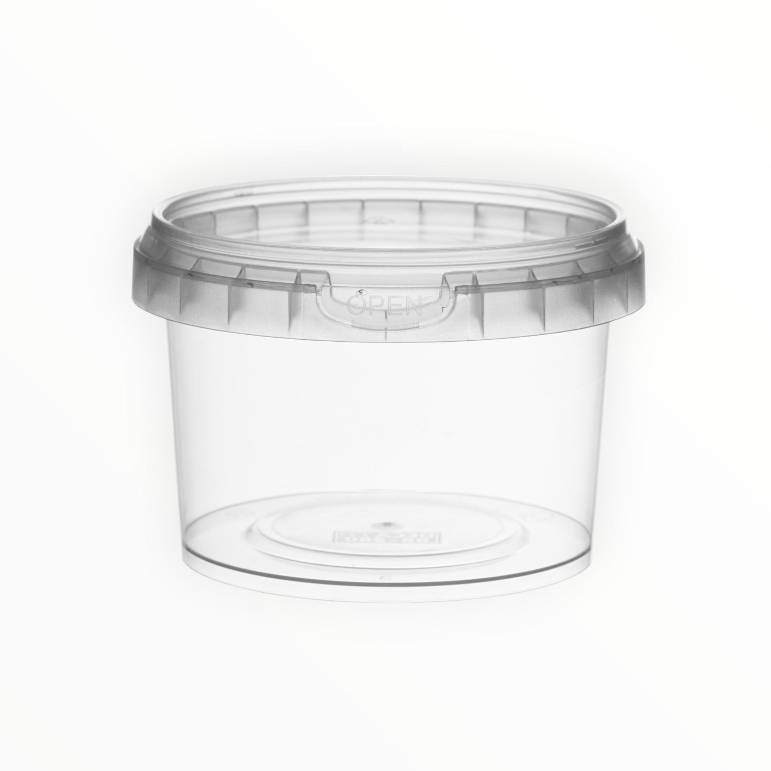 Tamper-Proof Clear Round Containers & Lids( 2 Sizes) FreshPack Solutions Ltd