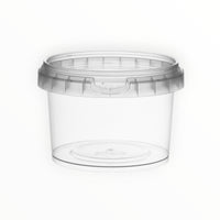 Tamper-Proof Clear Round Containers & Lids( 2 Sizes) FreshPack Solutions Ltd