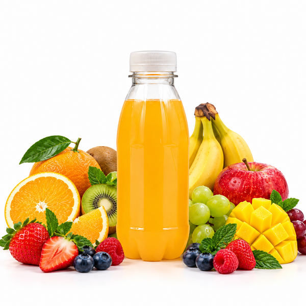 330ml Clear PET Juice Bottles with Caps FreshPack Solutions Ltd