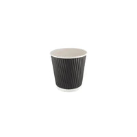 Ripple Black Paper Cup ( 4 Sizes) FreshPack Solutions Ltd