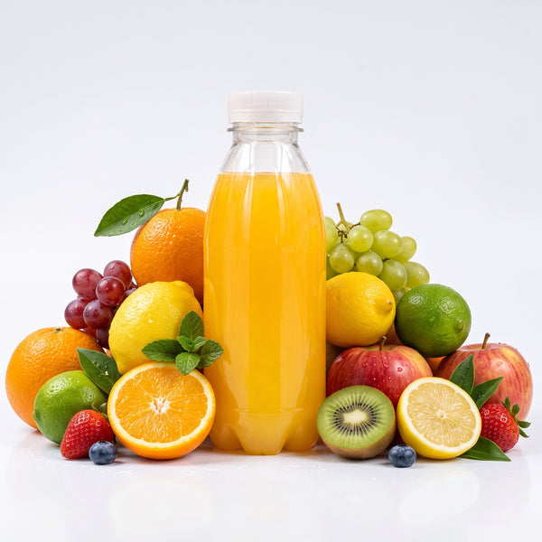 500ml Clear PET Juice Bottles with Caps FreshPack Solutions Ltd