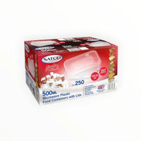 Satco Rectangular Microwavable Container with Lids(4 Sizes) FreshPack Solutions Ltd