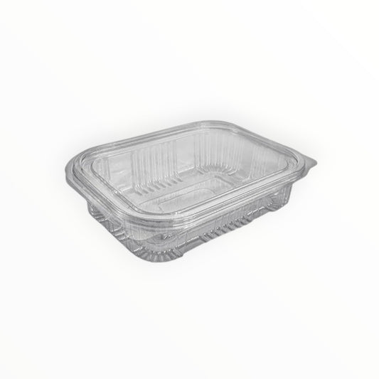 Somoplast 600cc Shallow Clear Hinged Rectangular Container Economy