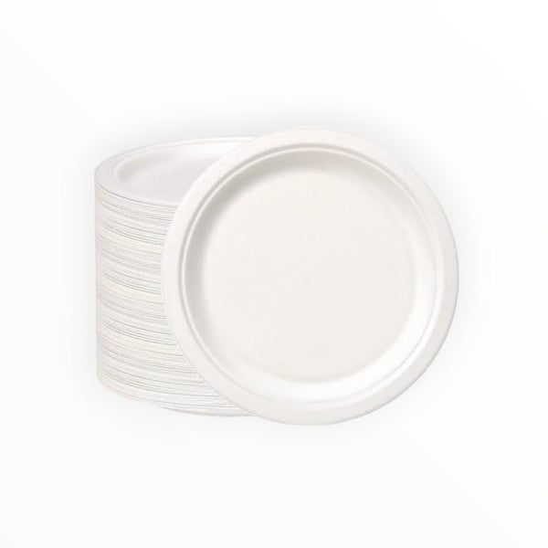 Bagasse Round Plates(2 Sizes) FreshPack Solutions Ltd
