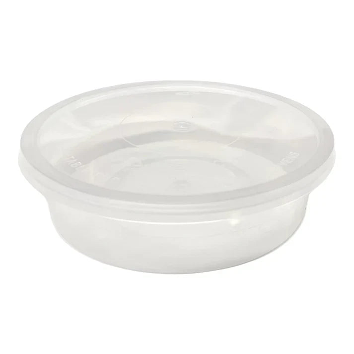 8oz Round Plastic Container with Lids FreshPack Solutions Ltd