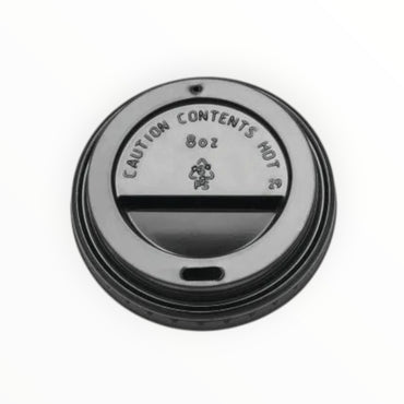 8oz Sip Thru Black Lids FreshPack Solutions Ltd