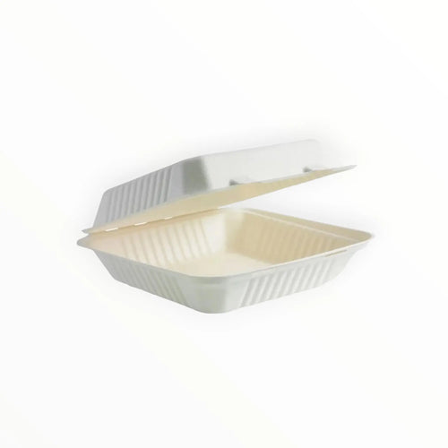 9" Bagasse Clamshell