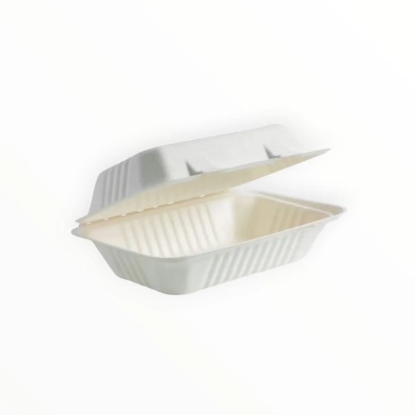 9x6x3 Bagasse Lunch box Clamshell FreshPack Solutions Ltd