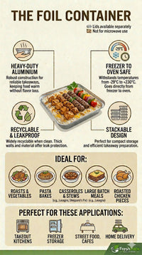 9x9x1.5 Foil Container Base FreshPack Solutions Ltd