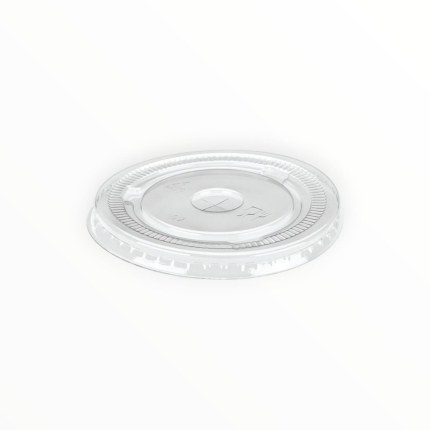 Clear Flat Lid For 12oz Clear rPET Smoothie Cup