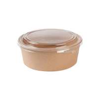 Clear PET Lids for 500/750/1000ml Kraft Round Bowl FreshPack Solutions Ltd