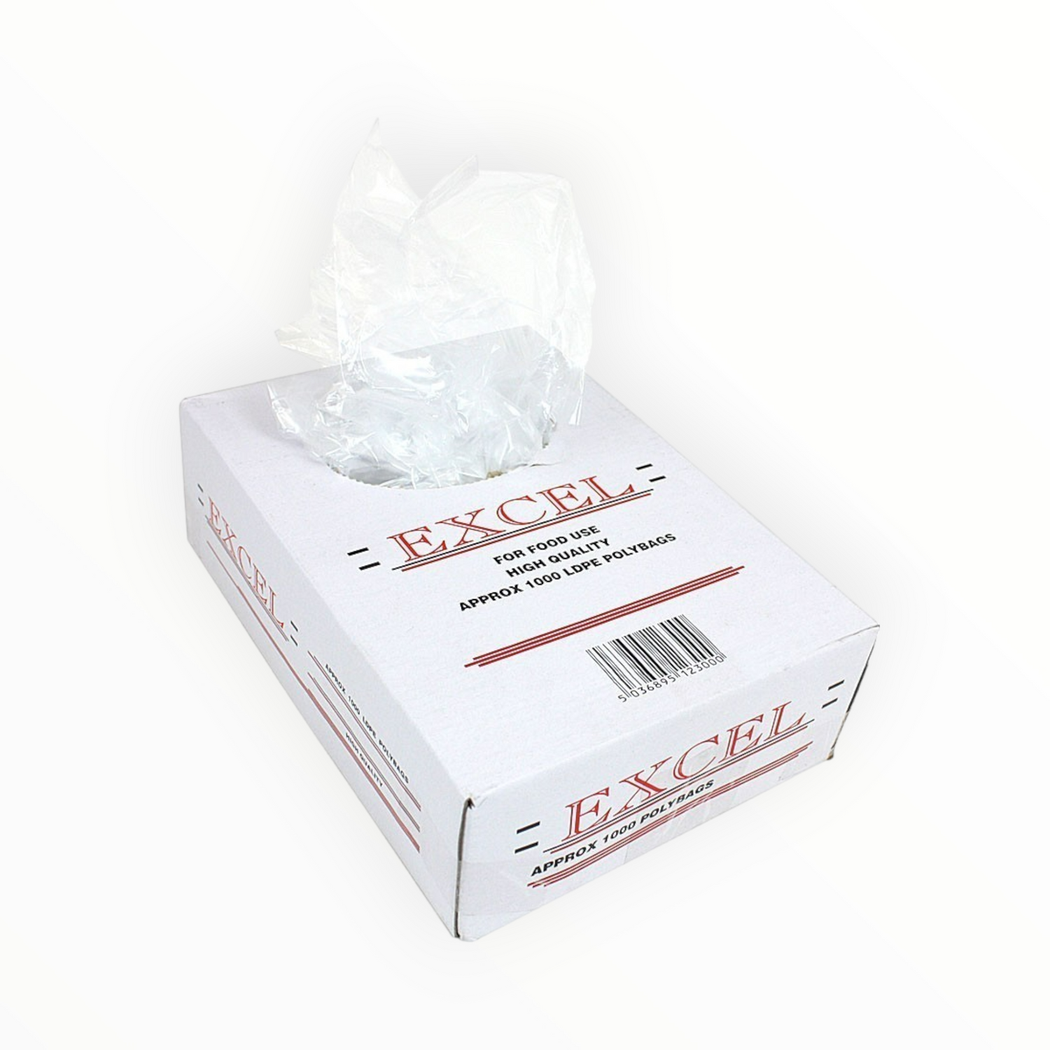 Excel/Crystal Clear Polythene Bag 120G ( 10 Sizes) FreshPack Solutions Ltd