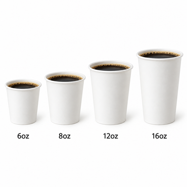 Single Wall White Paper Cups (4 Sizes) FreshPack Solutions Ltd