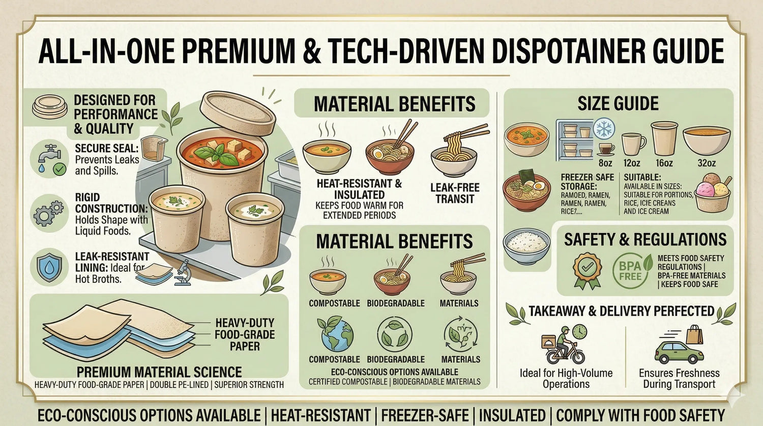 White Paper Soup Container Base(2 Sizes) FreshPack Solutions Ltd
