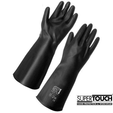 Large Black Rubber Heavy-Duty Gloves FreshPack Solutions Ltd