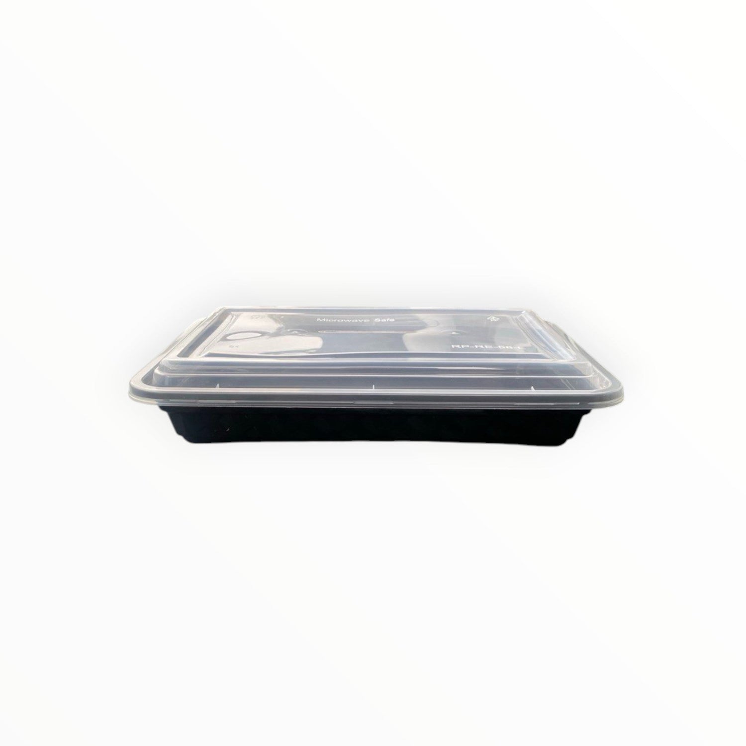 Rectangle Black Microwave Container with Clear Lid (8 Sizes) FreshPack Solutions Ltd