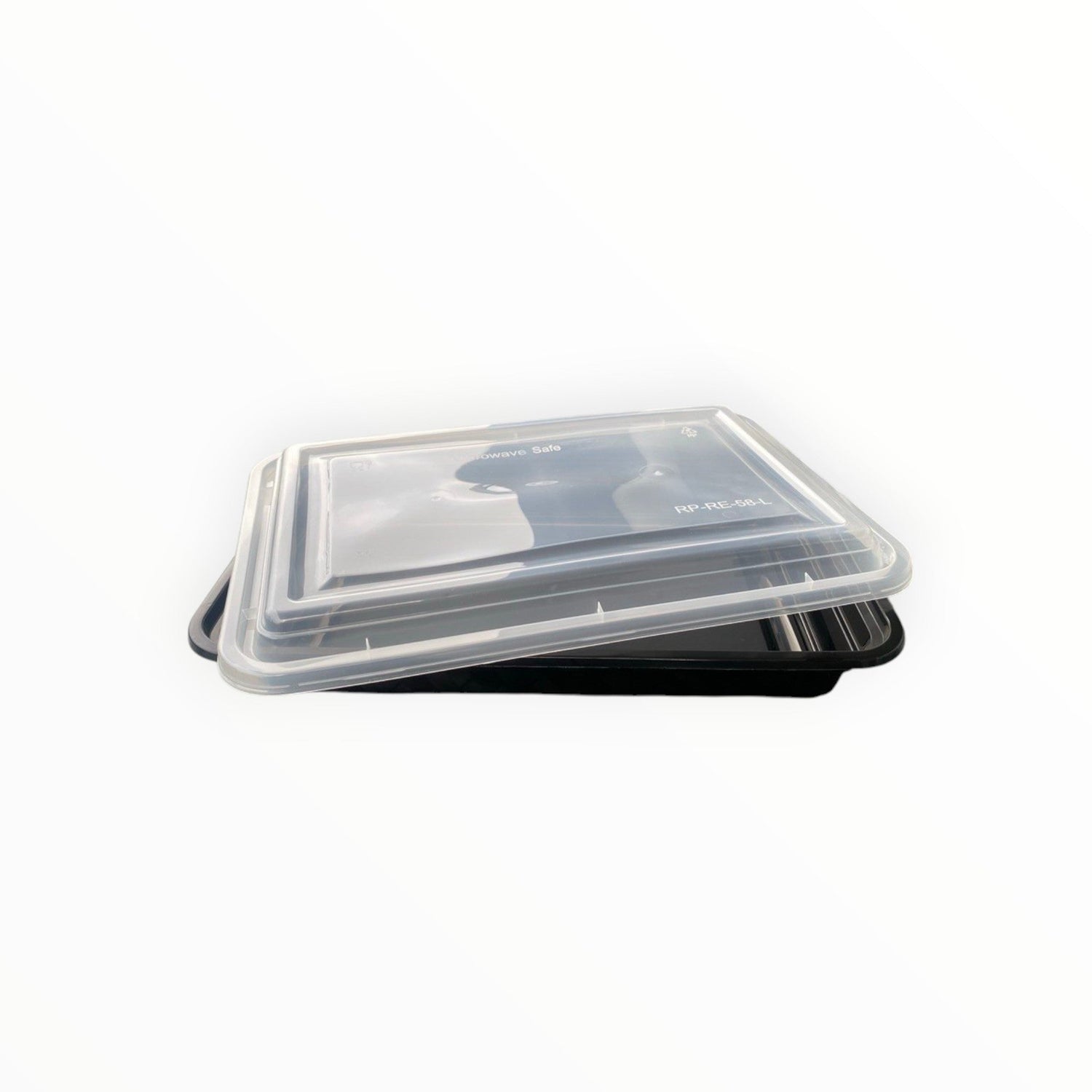 Rectangle Black Microwave Container with Clear Lid (8 Sizes) FreshPack Solutions Ltd