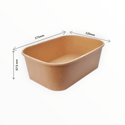 750ml Rectangular Kraft Bowl Base