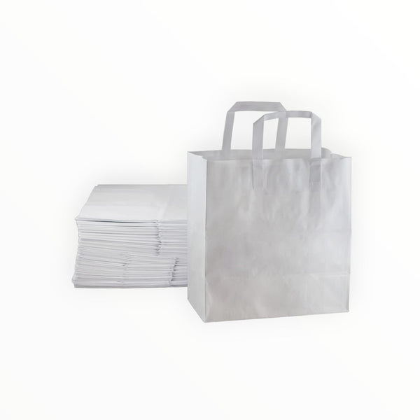 White SOS Paper Carrier Bag( 3 Sizes) FreshPack Solutions Ltd