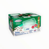 Satco Rectangular Microwavable Container with Lids(4 Sizes) FreshPack Solutions Ltd